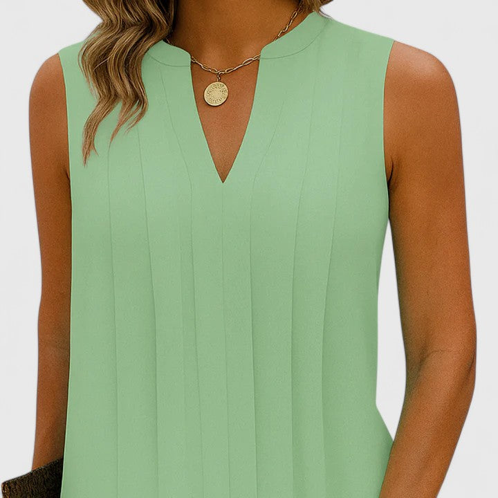 Clarhild - Elegancka Sukienka Imarteleva z Dekoltem w Serek