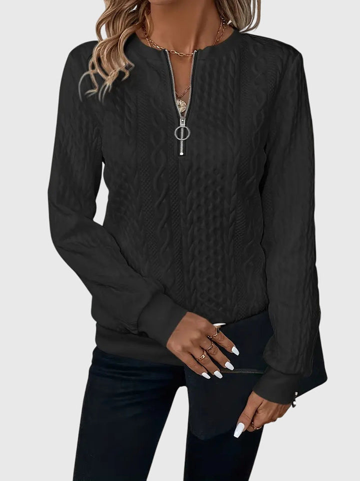 Nora - Sweter z zamkiem błyskawicznym