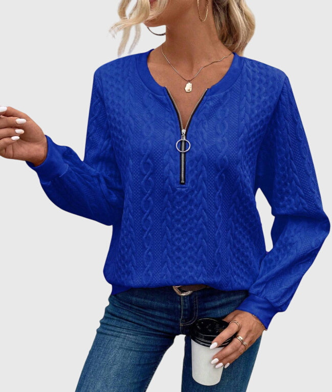 Nora - Sweter z zamkiem błyskawicznym