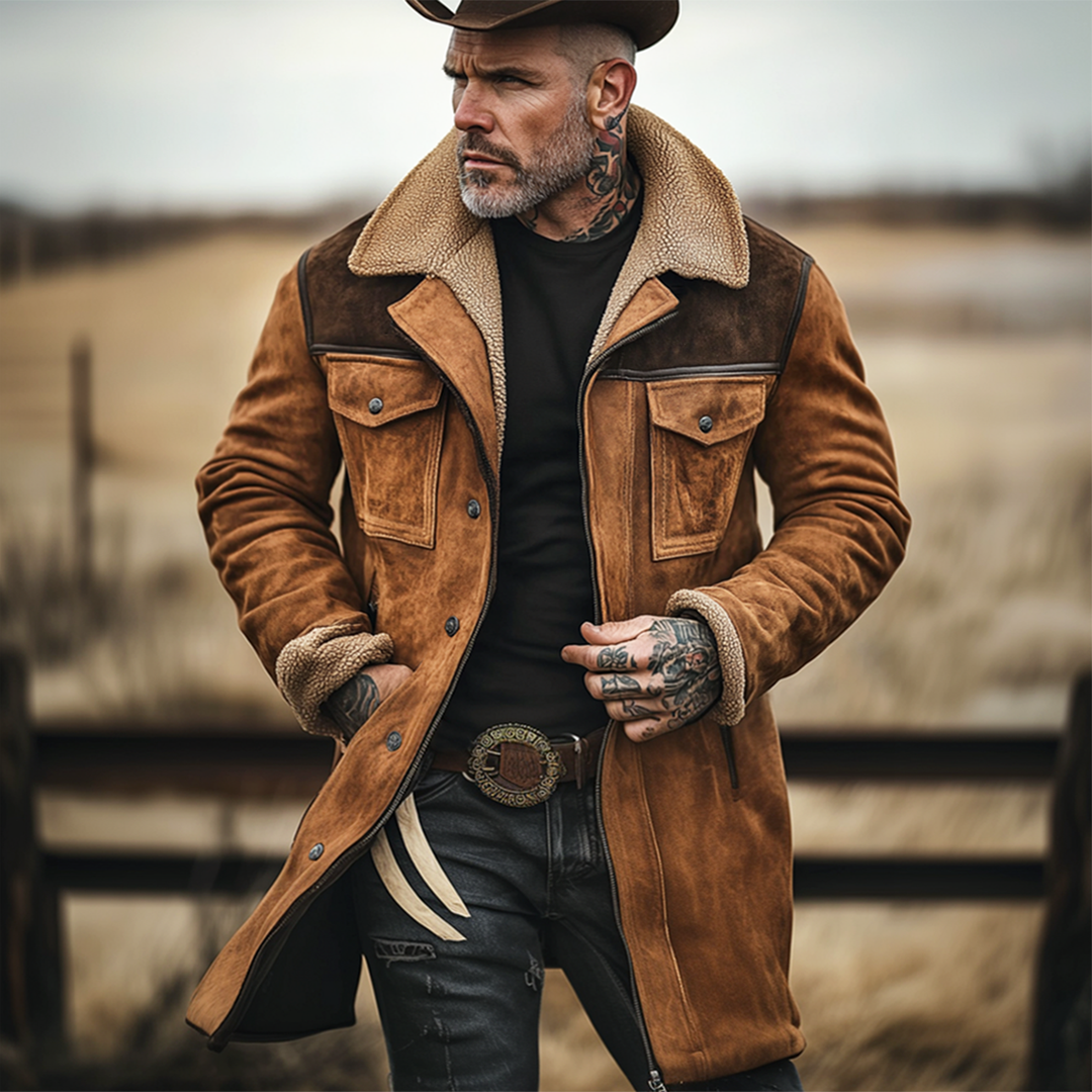 Kraveno - Vintage płaszcz outdoorowy z wieloma kieszeniami