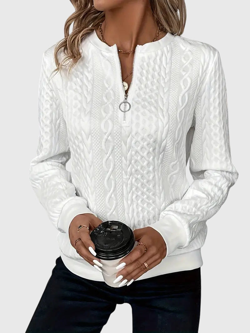 Nora - Sweter z zamkiem błyskawicznym