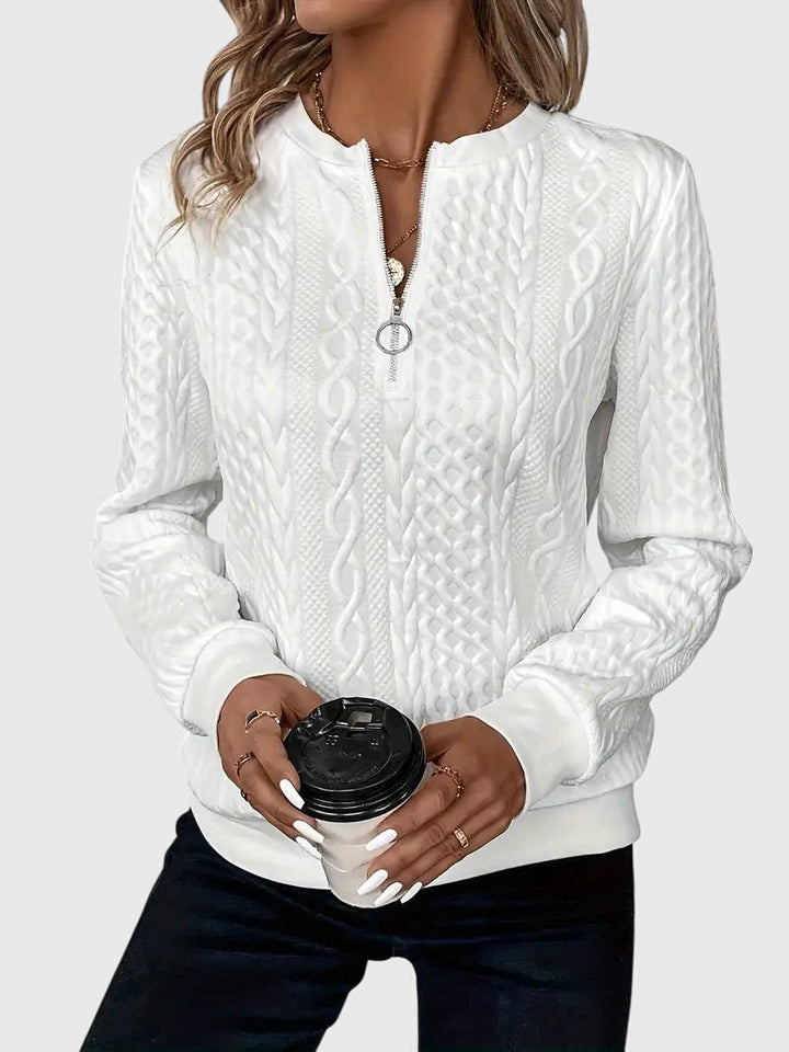 Nora - Sweter z zamkiem błyskawicznym